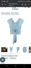 Babipur close caboo lite Cotton  Baby Carrier ring sling denim rrp £60