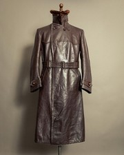 Vintage 1940s Striwa German Leather Trench Coat