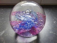 Selkirk 1987 Large glass paperweight. 883g in weight. nice condition. 