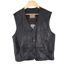 Mens Brown Leather Waistcoat