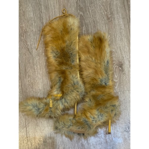 Faux fur knee high - faux,