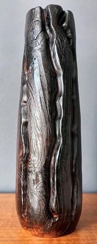 Tall carved shou sugi ban - tall,