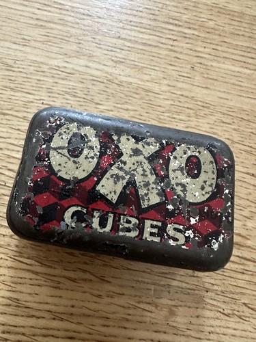 Vintage oxo cube tin - vintage,