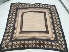 Jaeger Vintage 70’s Hand Rolled Edge 25” Square Silk Scarf