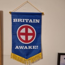 Red, white and blue Sunwheel Pennant  - 12ins x 16ins.