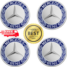 4 x Blue Mercedes Benz 75mm