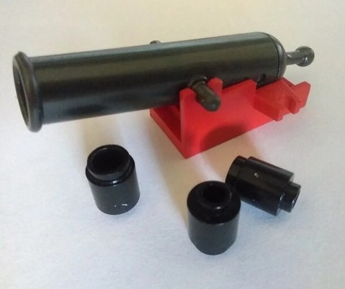 Lego red cannon with ammo - lego,