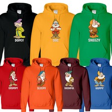 Seven 7 Dwarfs Hoody Grumpy Bashful World Book Day Costume Funny Kids Hoodies