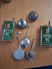 Small Lot Of Small Vintage Sewing Machine Oil Cans
