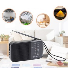 New Multi-Band Vintage Radio Portable Retro Black No Battery