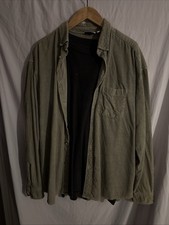 ASOS Men's Corduroy Shirt Long sleeve Green, Size M