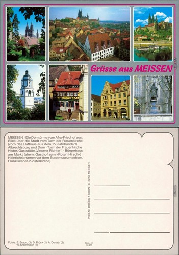 Postcard meissen church - postcard,