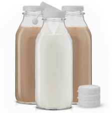 JoyJolt Glass Milk Bottles