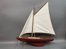 Lg  Vintage Wooden Pond Yacht