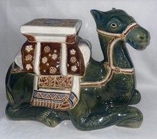 Vtg Ceramic Camel Plant Stand