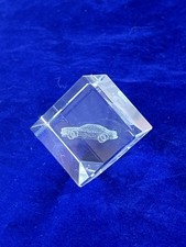 Vehicle CAR Laser Etched Glass Cube ORNAMENT Collectible Decor