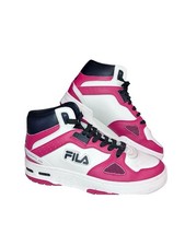 official fila teratach 600 high top ankle boot trainers lace up red white