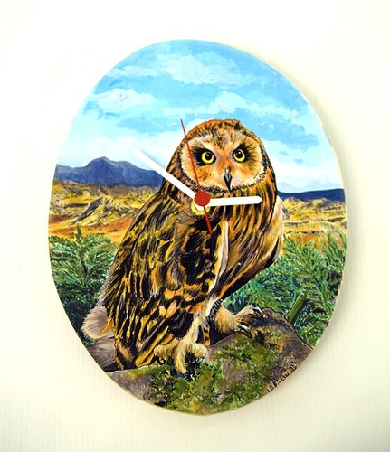 Barn owl clock - clock,