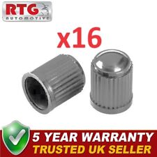 16x Tyre Valve Dust Air Caps Silver Grey For Alloy/Steel Wheels All Models RTG