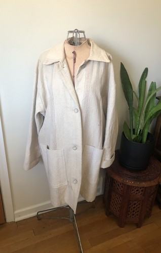 Vintage flour sack coat - flour, with