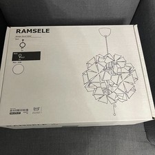 Brand New IKEA RAMSELE Pendant Transforming Lamp Geometric White 43 cm 17"