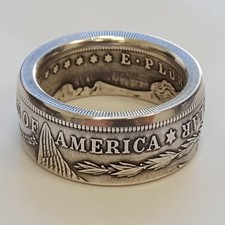 Hot Silver Dollar Coin Ring