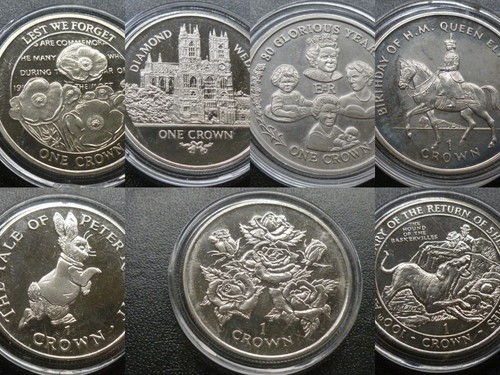 Gibraltar commemorative crowns - commemorative,