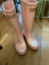 Hunter Kids Wellies Pale Pink Size Uk 13