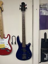Riproar Peavey Raptor Blue Bass electric guitar 4 String 4/4 W/soft Bag/case