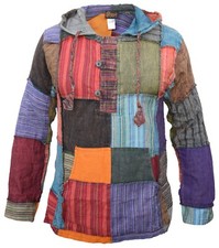Mens Pixie Patchwork Long Hood