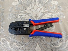 Knipex Crimping Pliers for Western plugs burnished, with multi-component grips