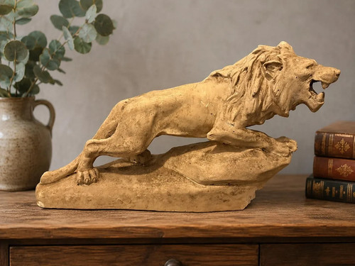 Vintage large roaring - large, lion