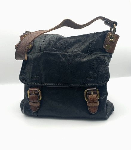 Fossil black leather shoulder - fossil,