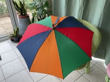 Large vintage Hardy Amies unisex rainbow umbrella. Automatic,