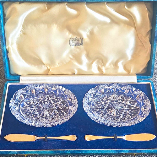 Harrods cased pair cut - harrods, glass