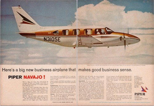 Piper navajo 1967 vintage 2pg - navajo,