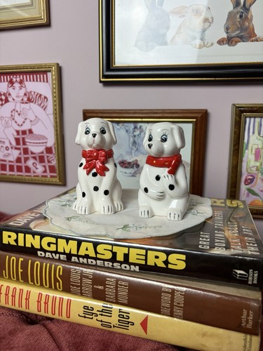 Ceramic dalmatian dog salt - ceramic, &