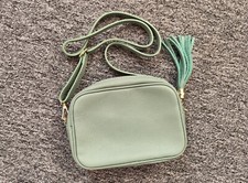 Borse in Pelle green leather bag, new but marks!