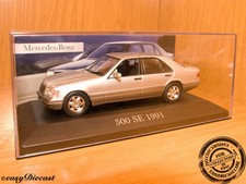 MERCEDES 500 SE METALLIC SILVER 1991 1:43 MINT!!!
