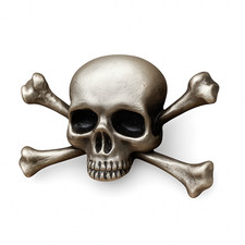 Antique Silver Skull