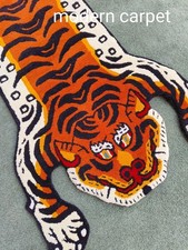 Tibetan tiger rugs handmade - tibetan,