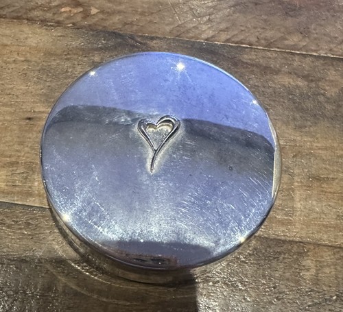 Silver plated pill trinket - silver,