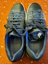 Ask The Missus Mens Bob Sneaker Navy Leather Size UK 9