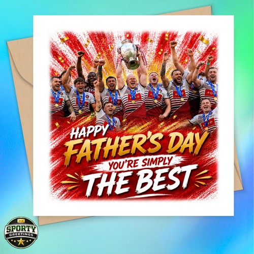 Wigan rugby father day card - wigan,