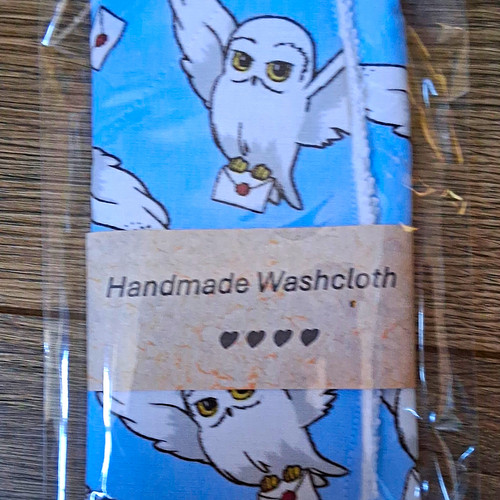Handmade cotton washcloth