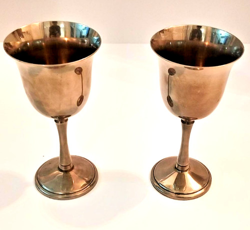 Pair vintage silver plated - vintage,