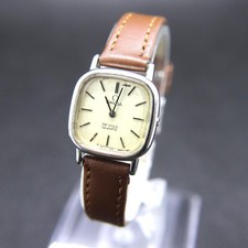 Omega Deville Watch Ladies Silver Square Quartz 22mm Vintage Swiss Made