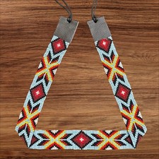 Beaded Hat Band Geometric