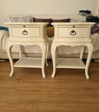 Pair Willis & Gambier Ivory Collection Bedside Tables – French Chateau Style