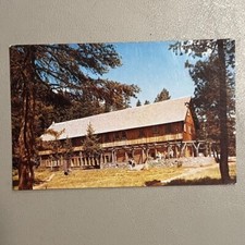Rare Red Lincoln Stamp 4 Cent Vintage Postcard Diamond Lake Resort Lodge